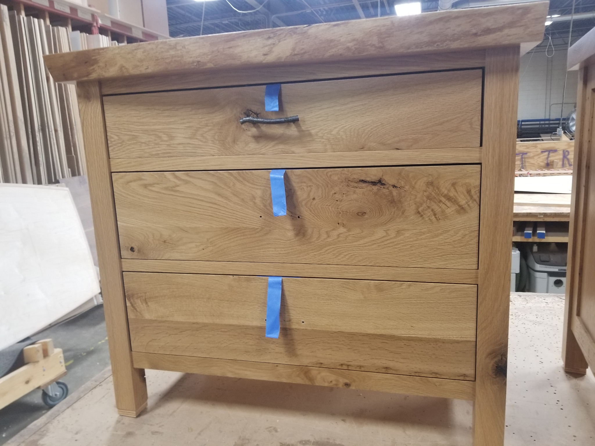 Handcrafted wood nightstand
