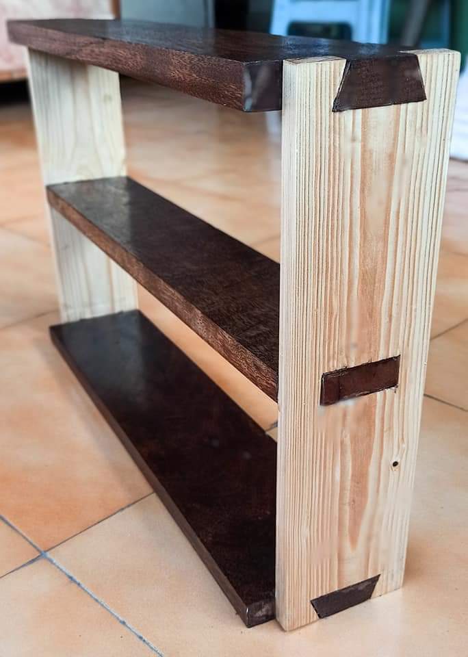 Custom console table showing traditional joinery